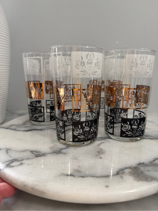 Dominion Glass Company of Canada Other - MCM Dominion Glass Highball Barware/iiGlasses-set of 4